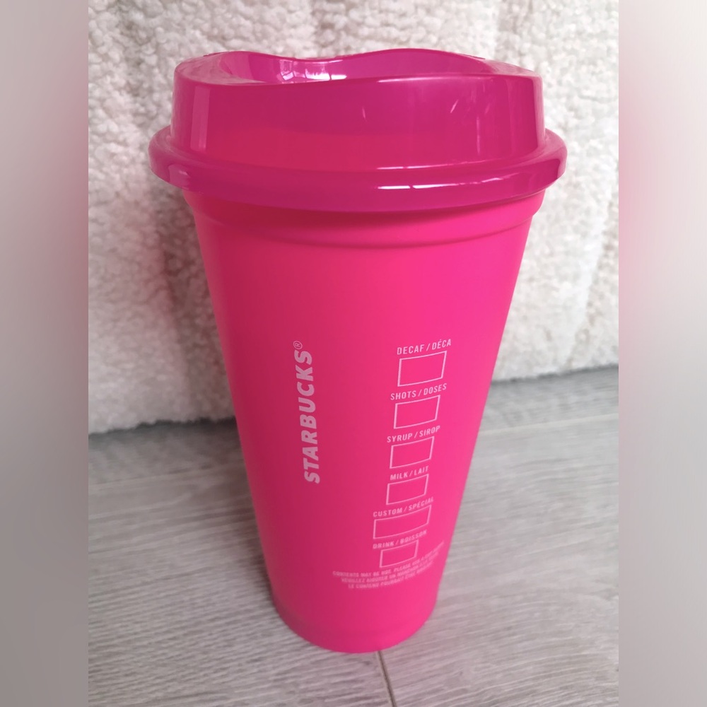RARE Starbucks 16oz Reusable Hot Cup Travel Mug - Hot Pink